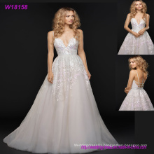 2017 Bling Lace Applique Sweetheart Bridal Wedding Dress